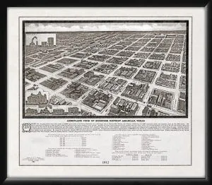 Port Arthur TX 1912 Restored Map | Vintage City Maps